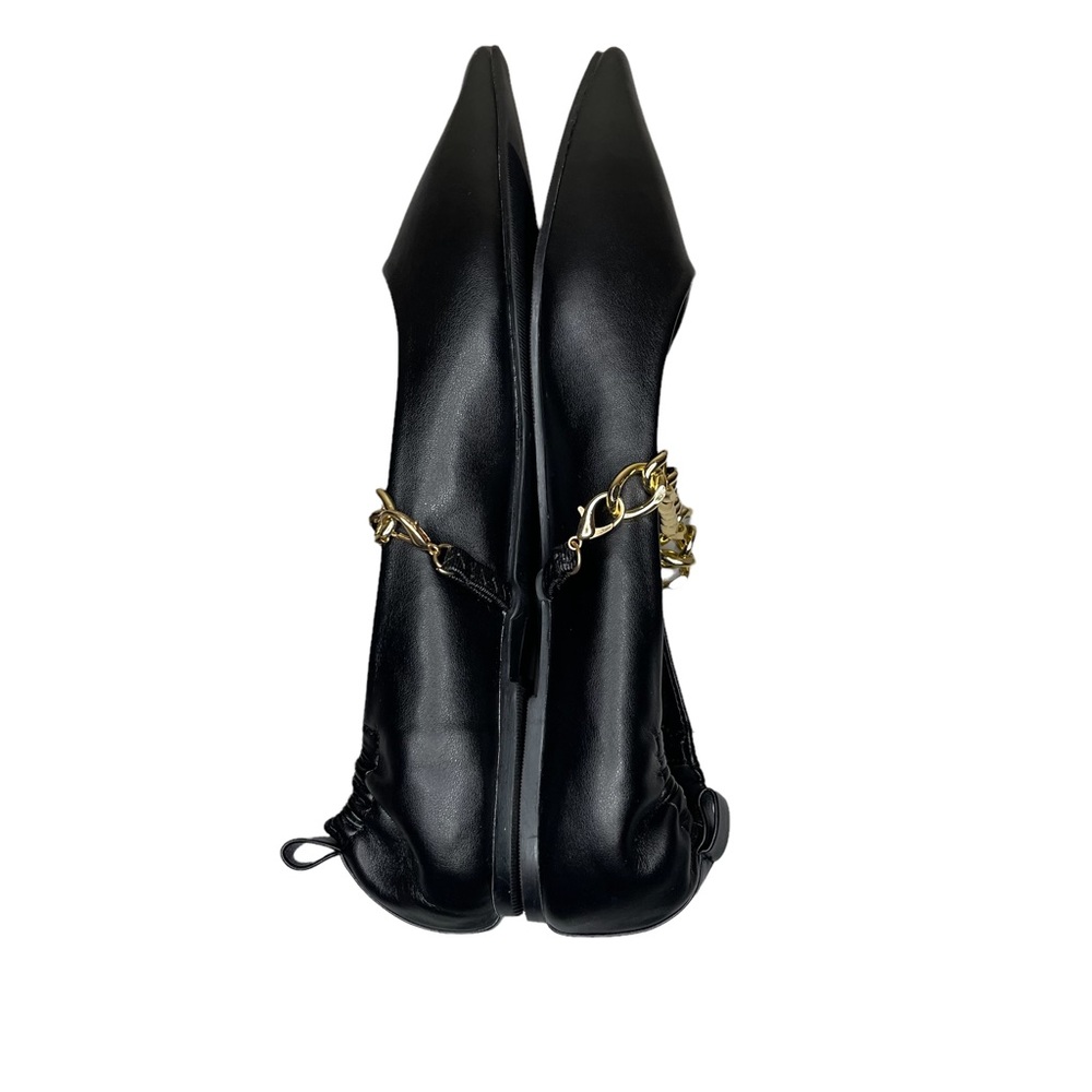 Chase + Chloe Black Casey Chain Strap Ballet Flat - Picture 5 of 6